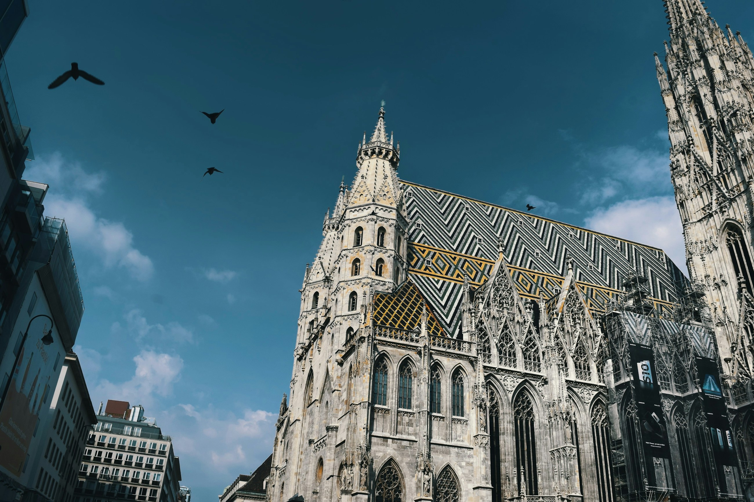 St. Stephen's Cathedral, Vienna, against a blue sky